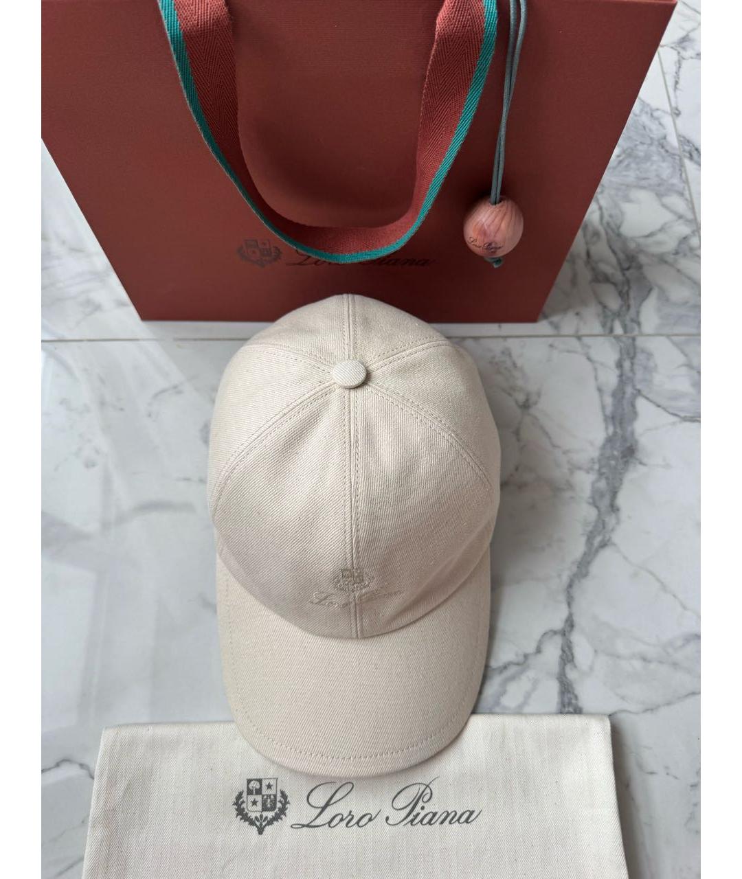 LORO PIANA Бежевая хлопковая кепка/бейсболка, фото 6