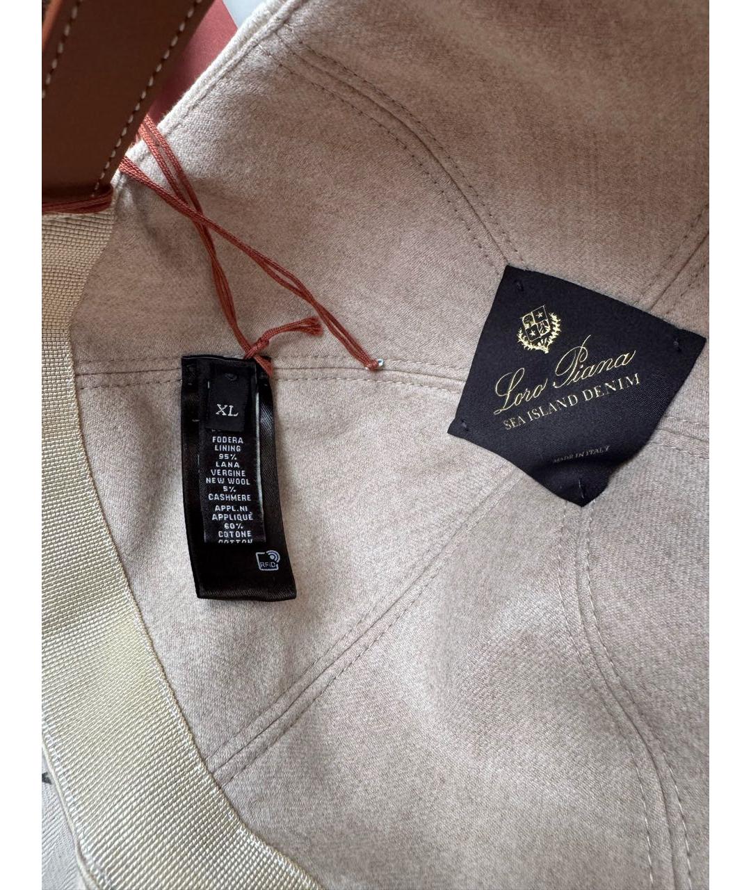 LORO PIANA Бежевая хлопковая кепка/бейсболка, фото 7