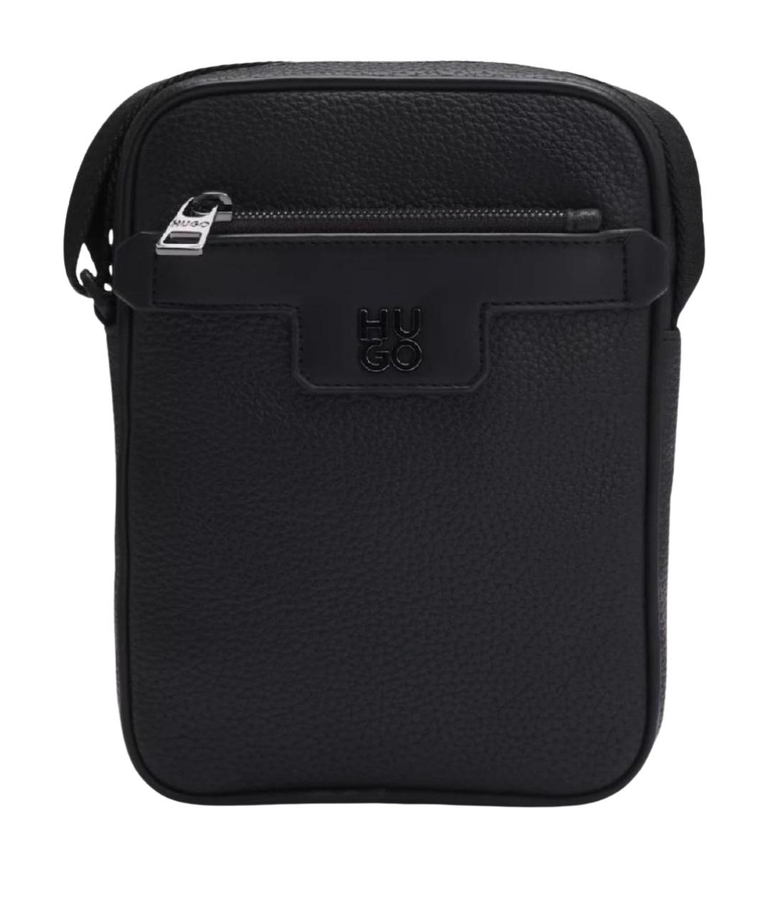 HUGO Черная сумка на плечо из искусственной кожи, фото 1