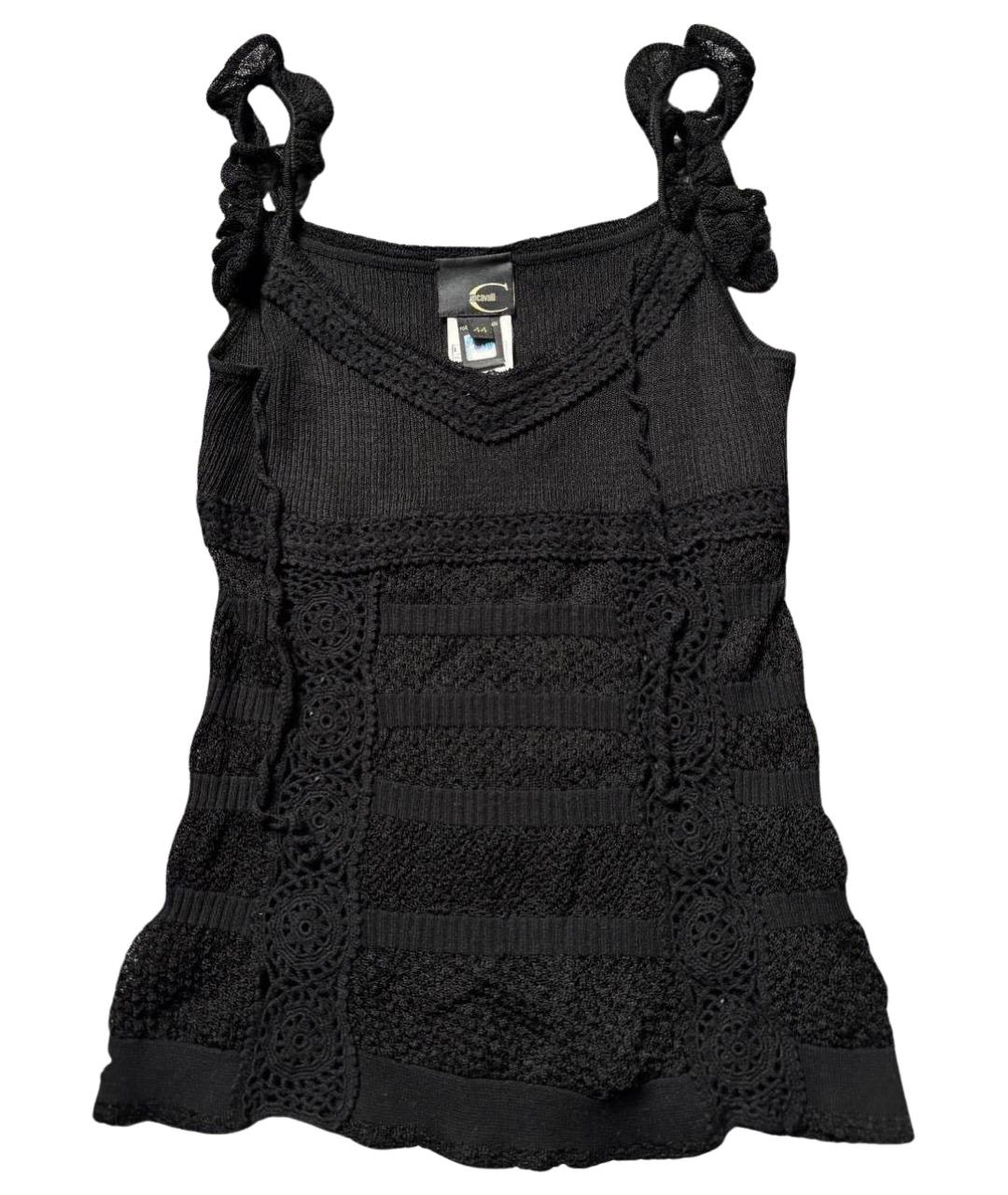 JUST CAVALLI Черная хлопковая майка, фото 1