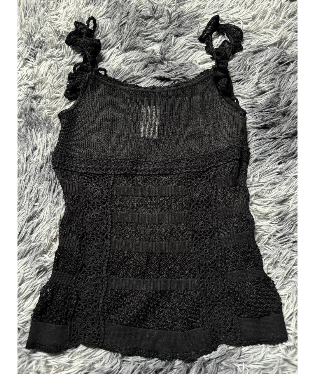 JUST CAVALLI Черная хлопковая майка, фото 3