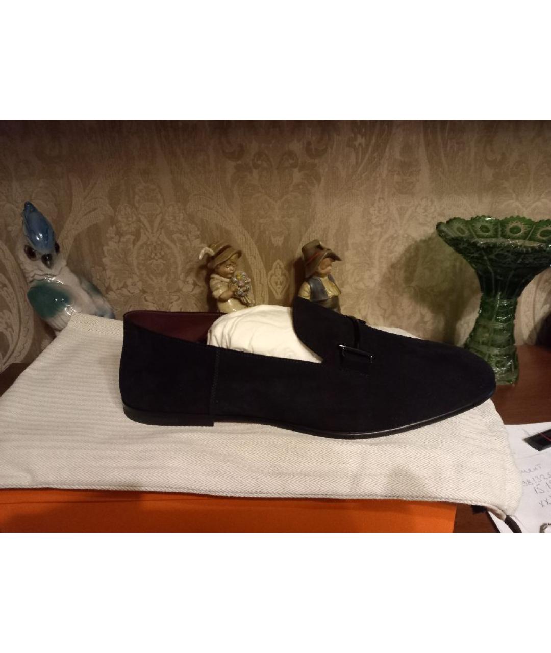 HERMES Коричневые замшевые мокасины, фото 7