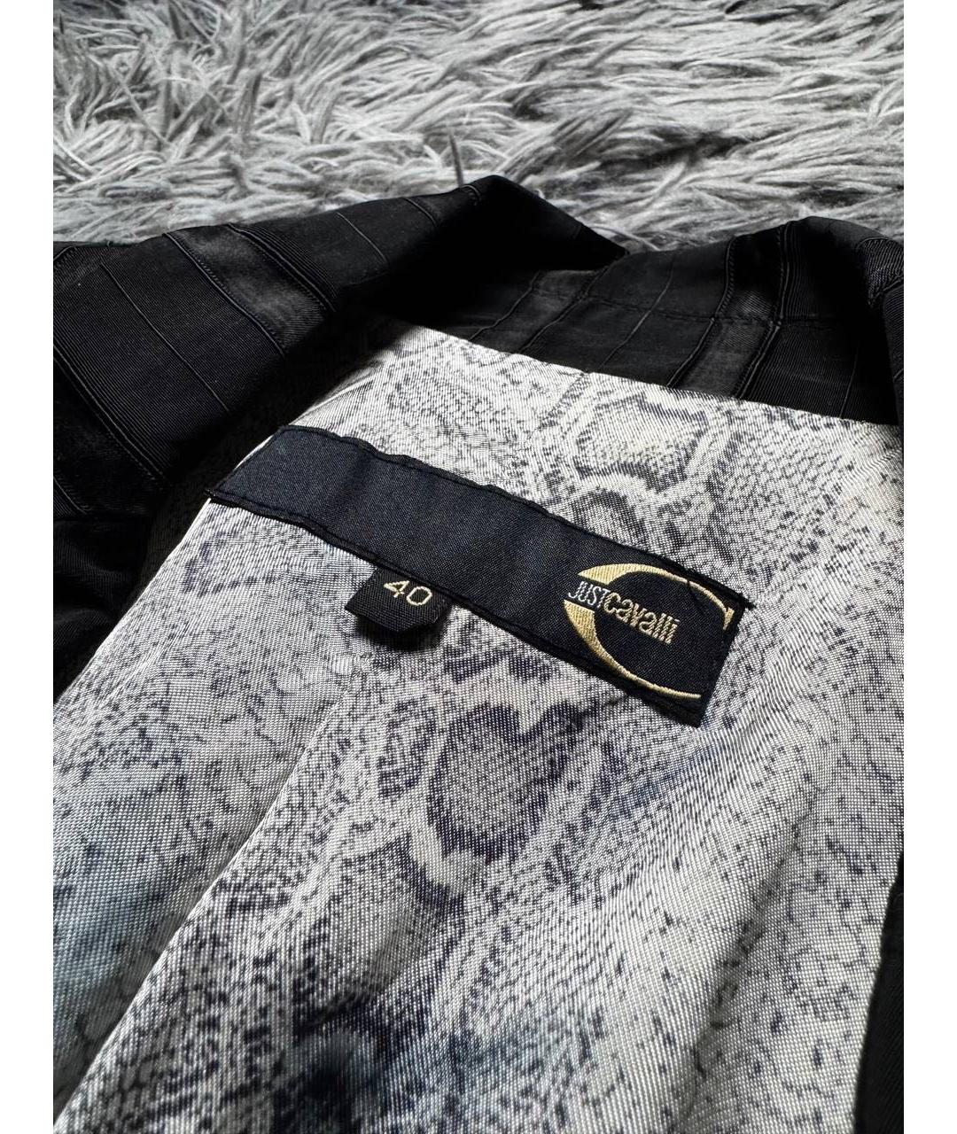 JUST CAVALLI Черный хлопковый жакет/пиджак, фото 6