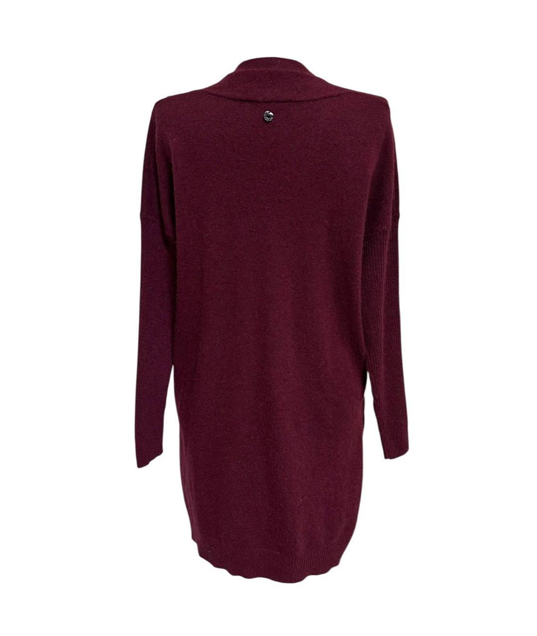 TWIN-SET Бордовый шерстяной кардиган, фото 2