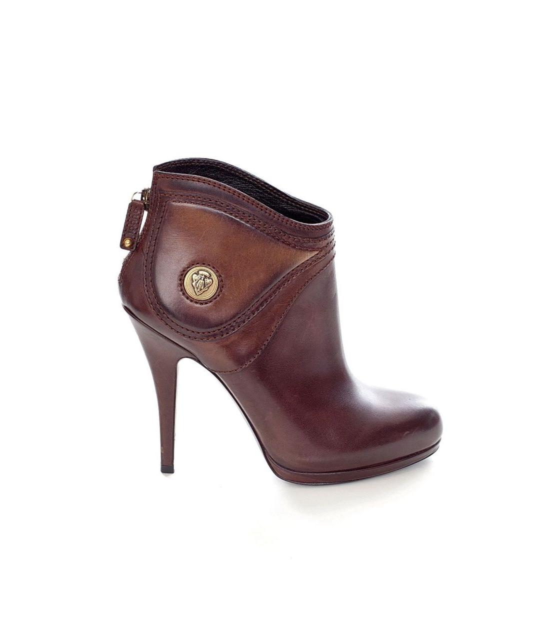 GUCCI Коричневые кожаные ботильоны, фото 9