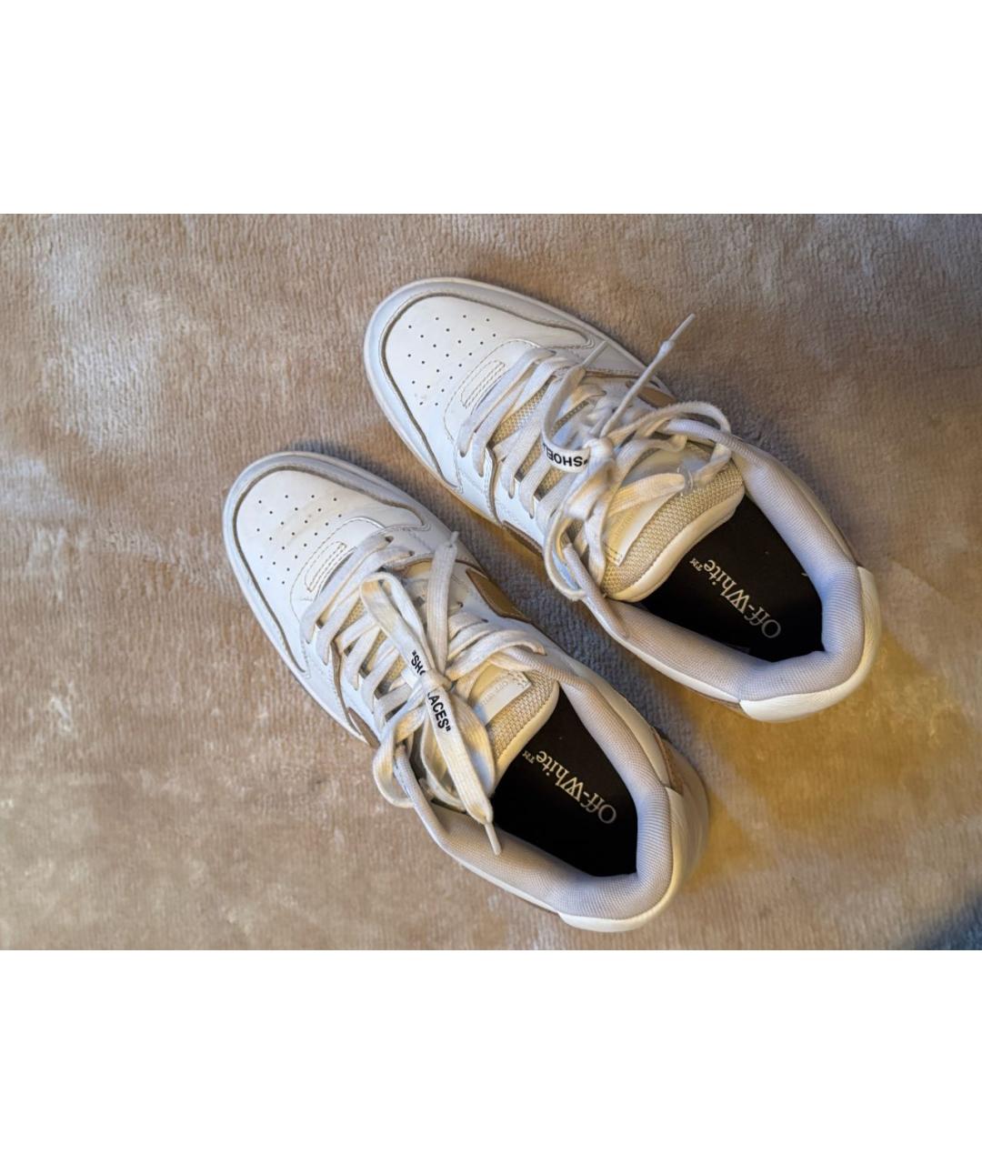 OFF-WHITE Белые кожаные кроссовки, фото 5