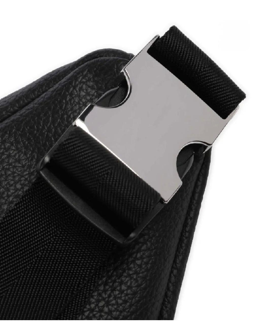 HUGO Черная поясная сумка из искусственной кожи, фото 5