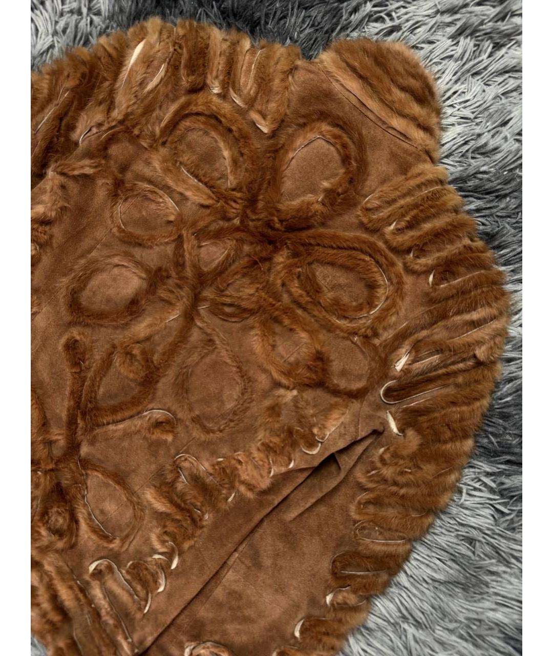 JUST CAVALLI Коричневая замшевая куртка, фото 3