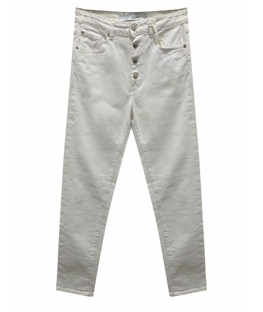 IRO Белые хлопко-эластановые прямые джинсы, фото 1