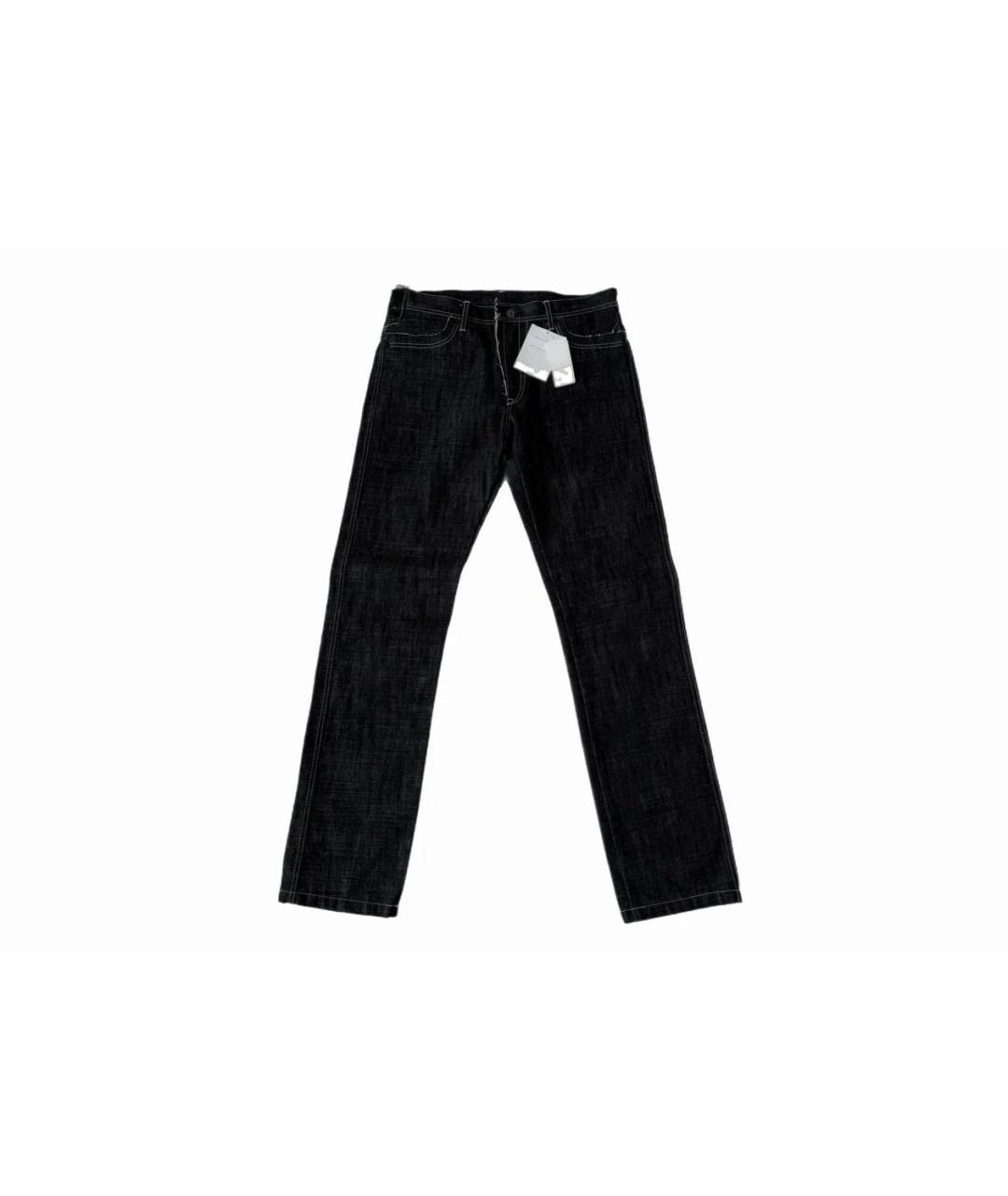 YOHJI YAMAMOTO Черные хлопковые прямые джинсы, фото 5