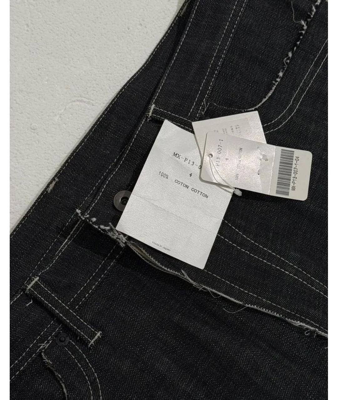 YOHJI YAMAMOTO Черные хлопковые прямые джинсы, фото 2