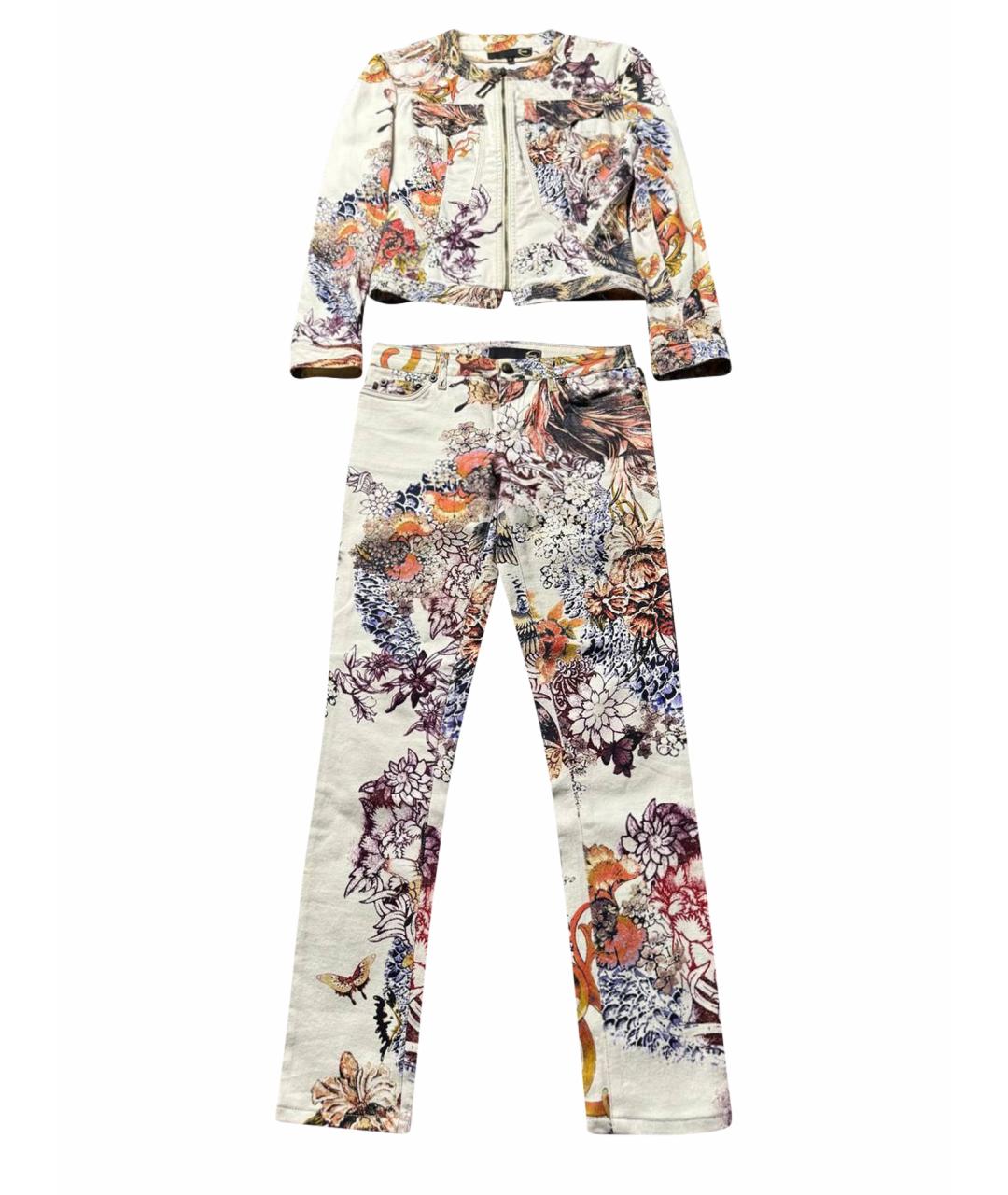 JUST CAVALLI Белый хлопковый костюм с брюками, фото 1