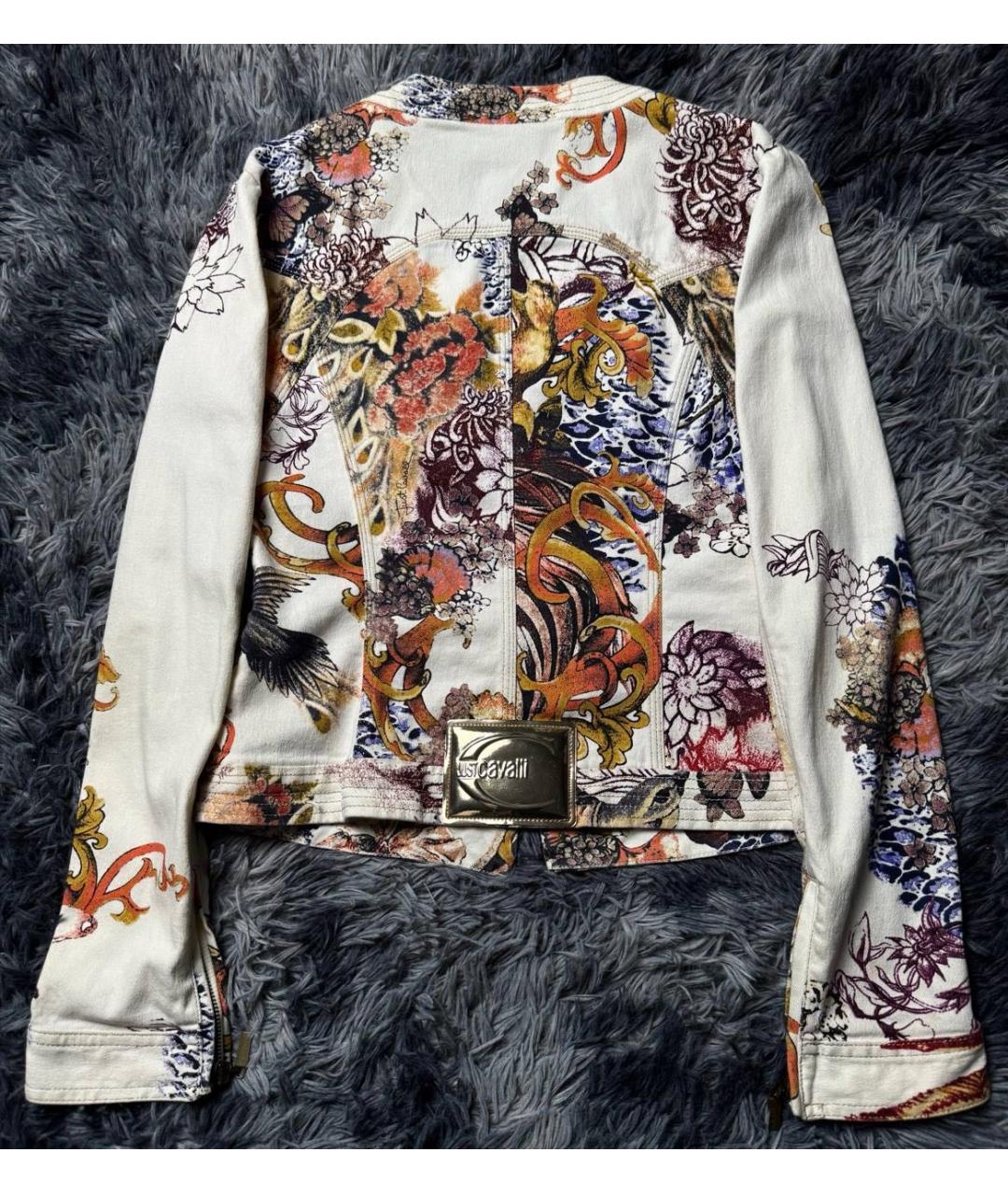 JUST CAVALLI Белый хлопковый костюм с брюками, фото 3