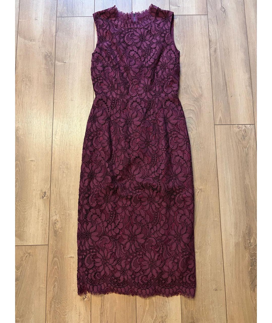 DOLCE&GABBANA Бордовое вечернее платье, фото 5