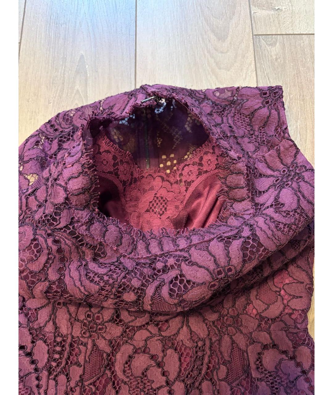 DOLCE&GABBANA Бордовое вечернее платье, фото 3