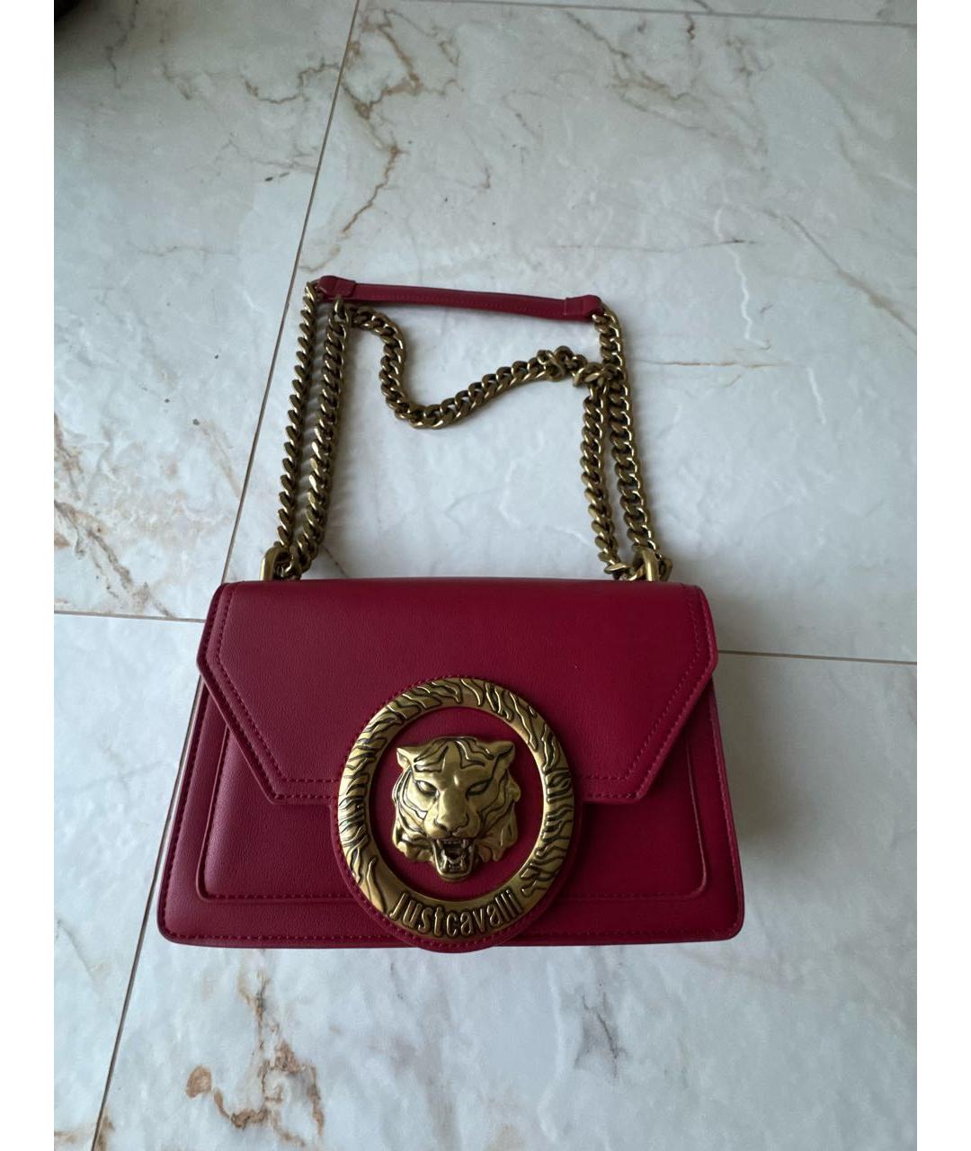 JUST CAVALLI Бордовая сумка через плечо, фото 5