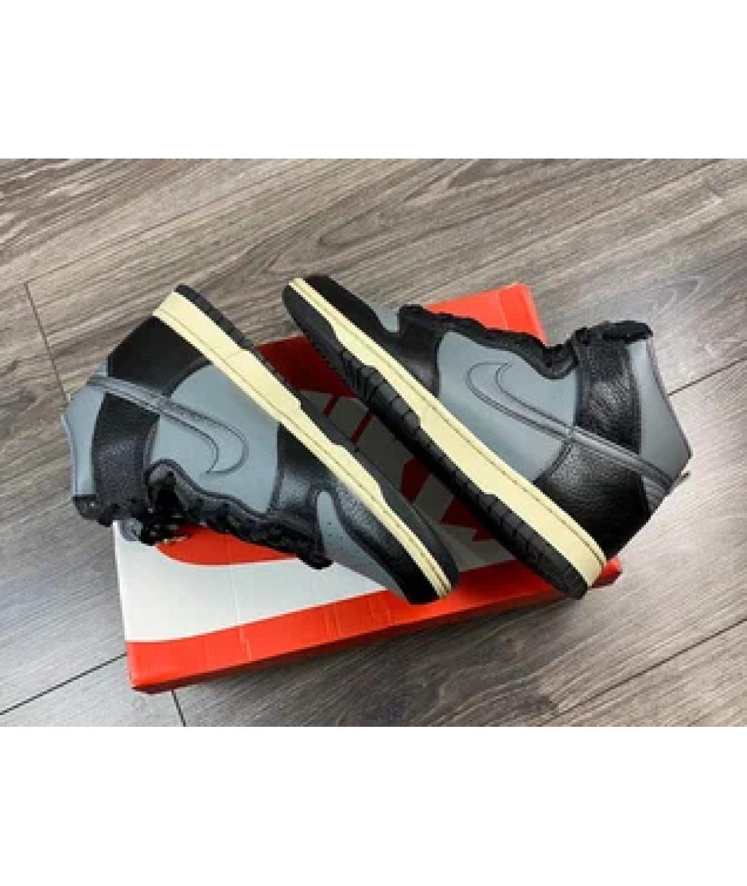 NIKE Серые высокие кроссовки / кеды, фото 10