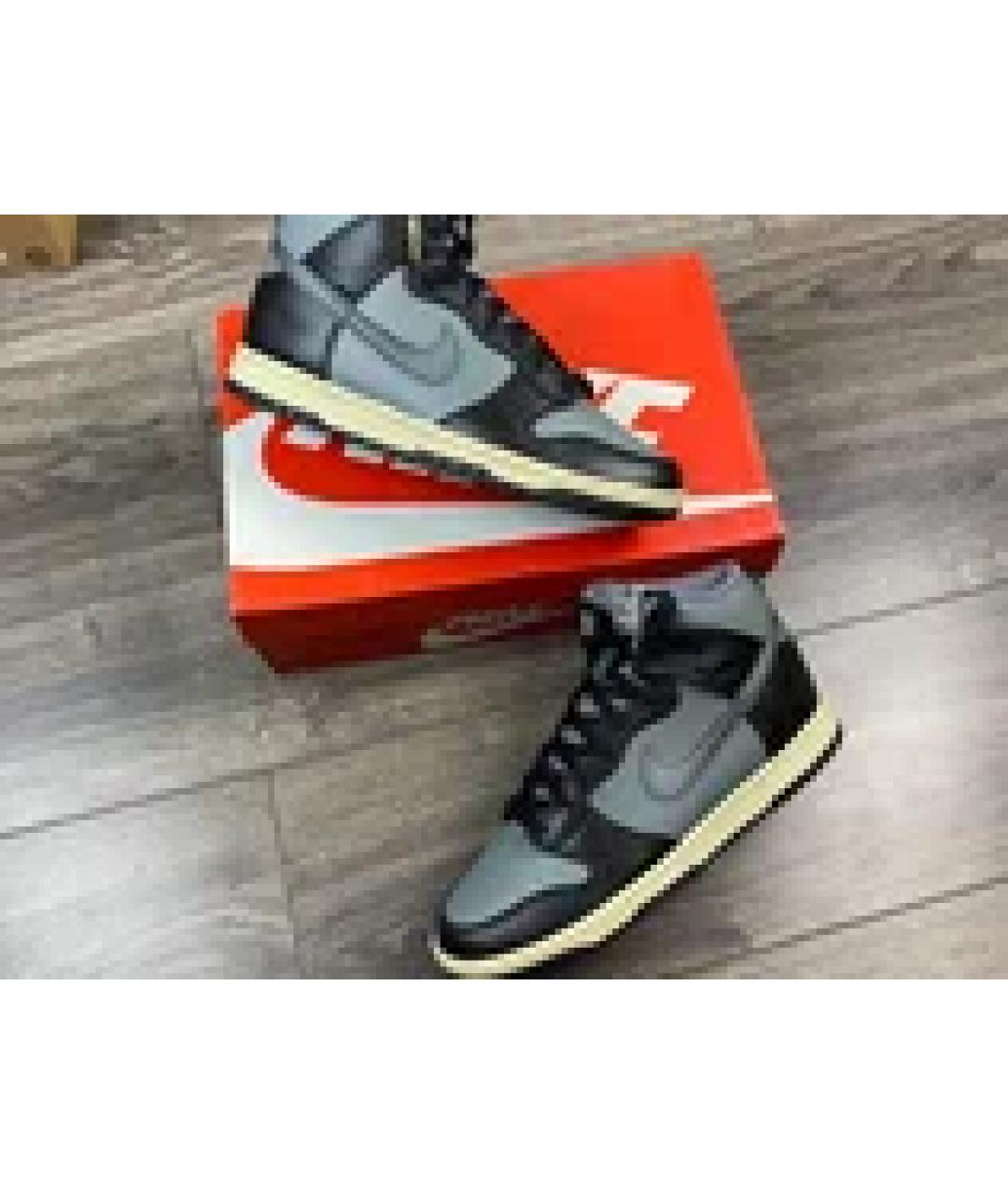 NIKE Серые высокие кроссовки / кеды, фото 2