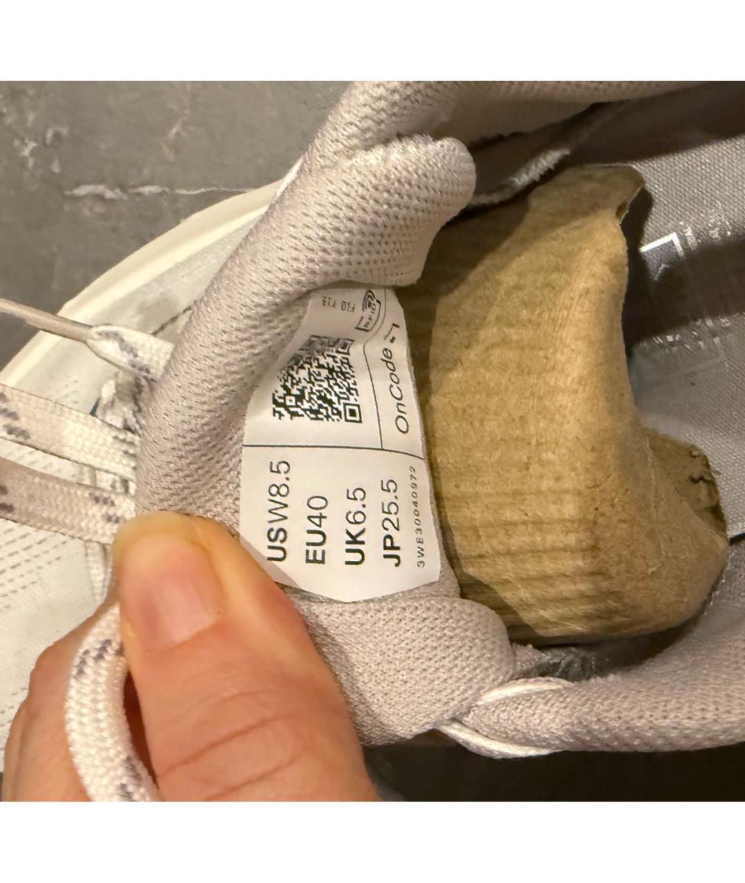 ON Белые текстильные кроссовки, фото 5