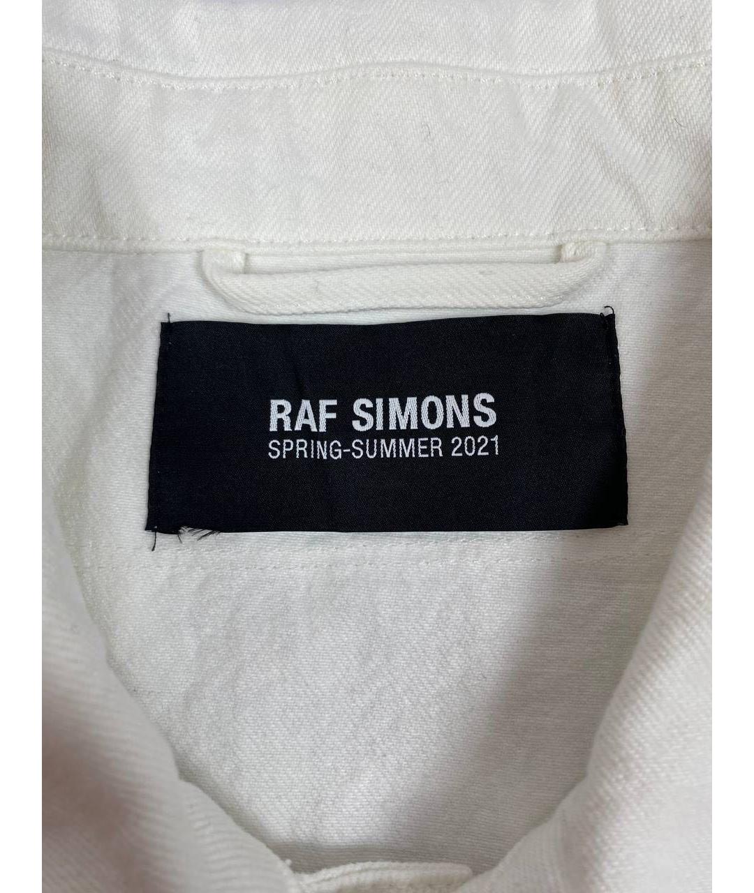 RAF SIMONS Белая хлопковая куртка, фото 4