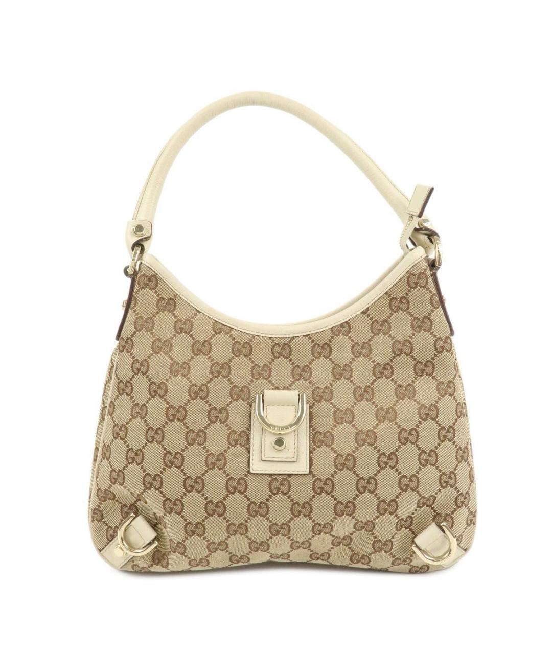 GUCCI Бежевая тканевая сумка с короткими ручками, фото 9