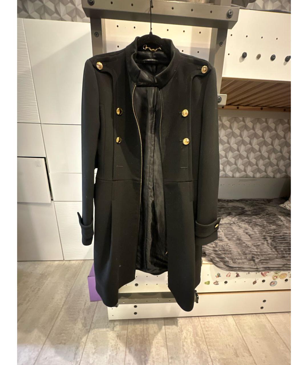 GUCCI Черное полиамидовое пальто, фото 5