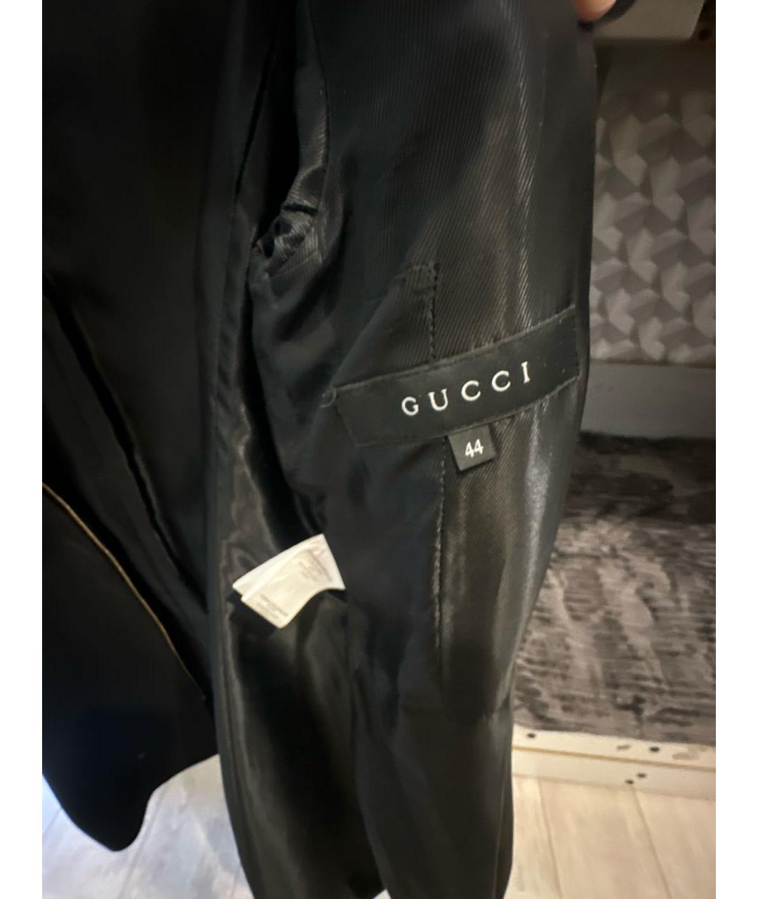 GUCCI Черное полиамидовое пальто, фото 4