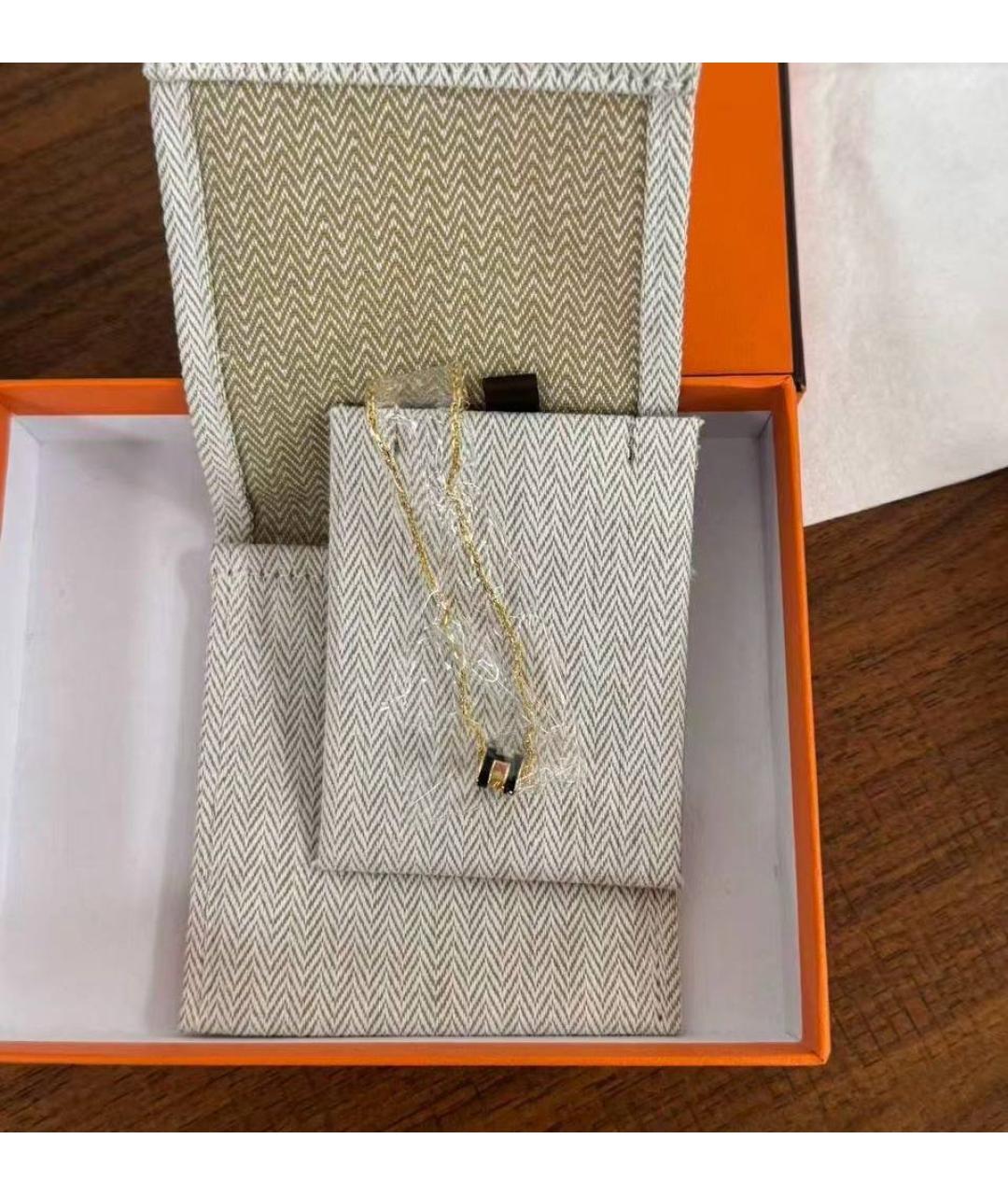 HERMES Черная металлическая подвеска, фото 3