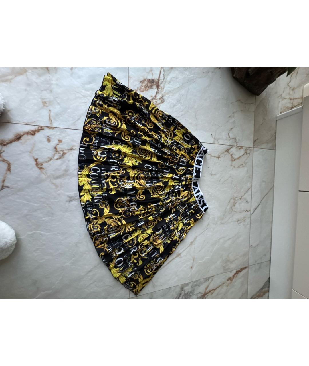 VERSACE JEANS COUTURE Черная юбка мини, фото 4