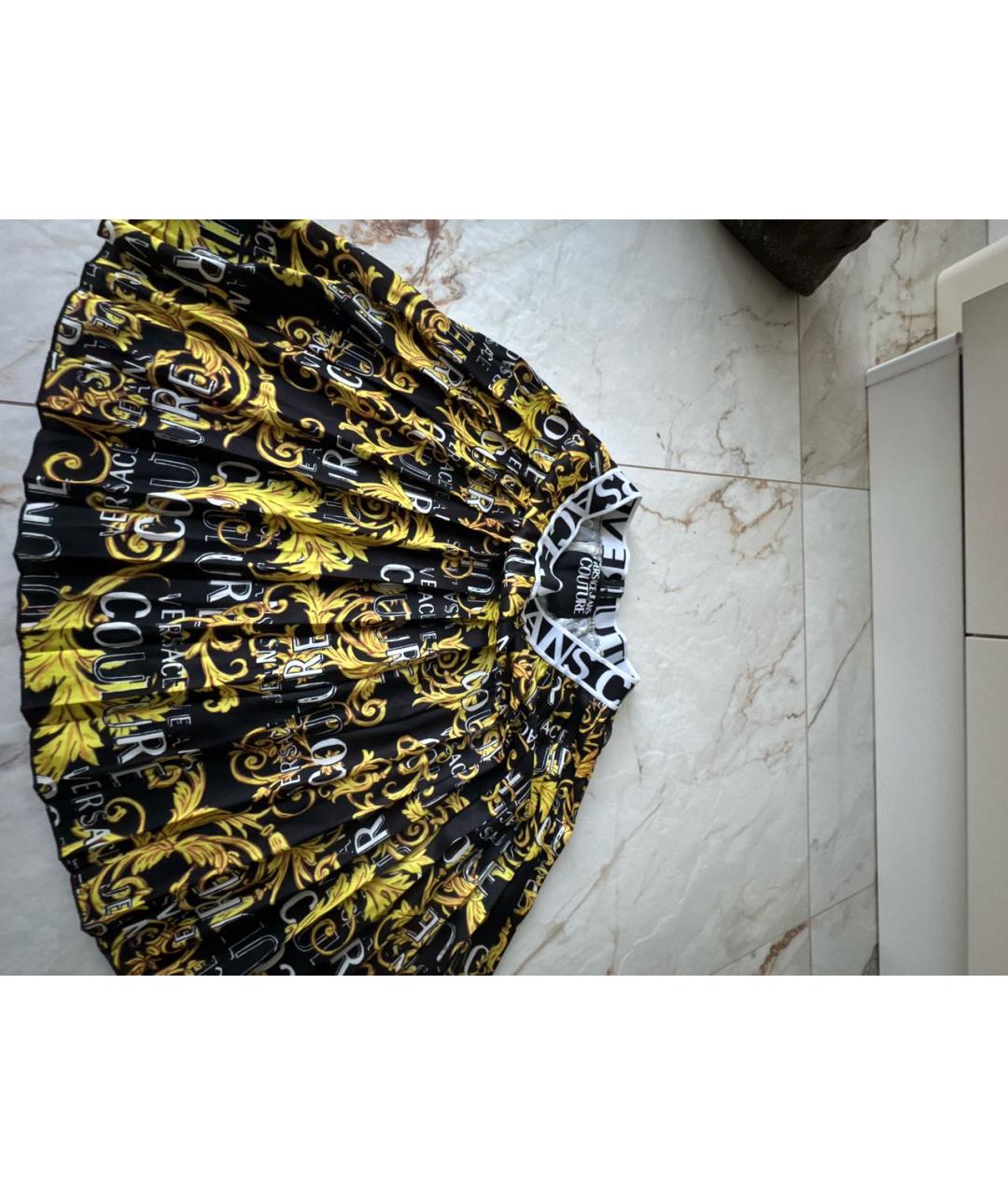 VERSACE JEANS COUTURE Черная юбка мини, фото 2