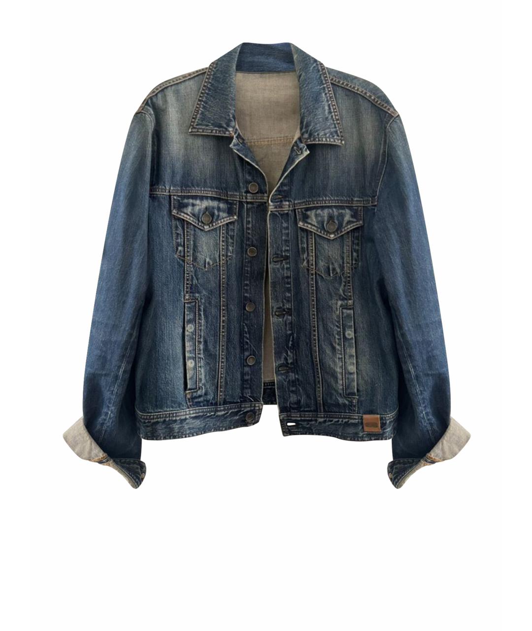 DOLCE&GABBANA Темно-синяя деним куртка, фото 1