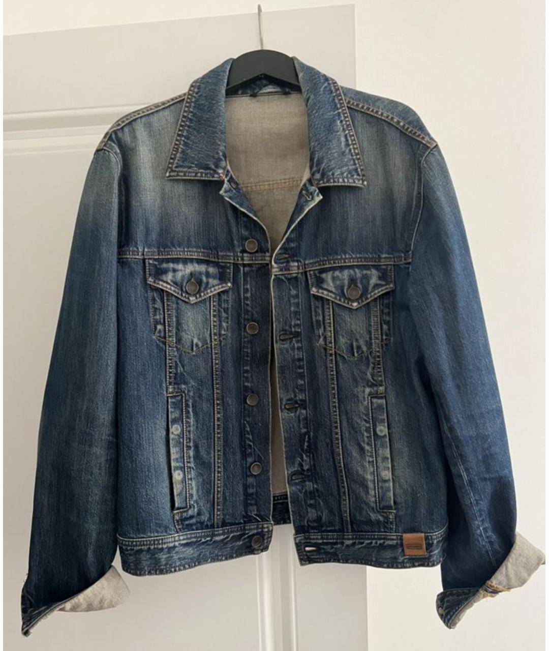 DOLCE&GABBANA Темно-синяя деним куртка, фото 7