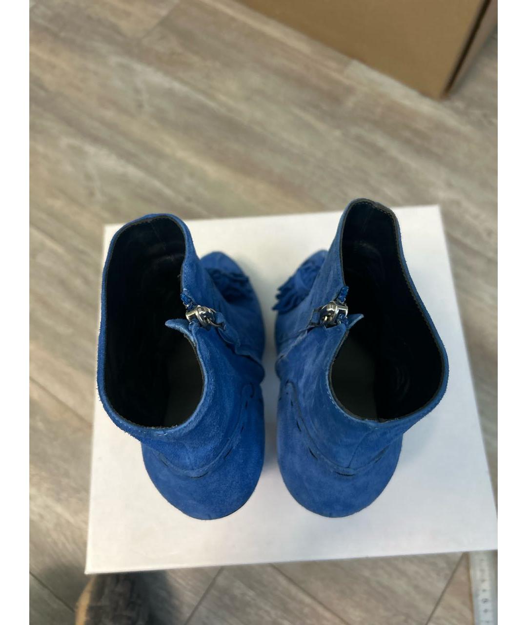 POLLINI Синие замшевые ботильоны, фото 3