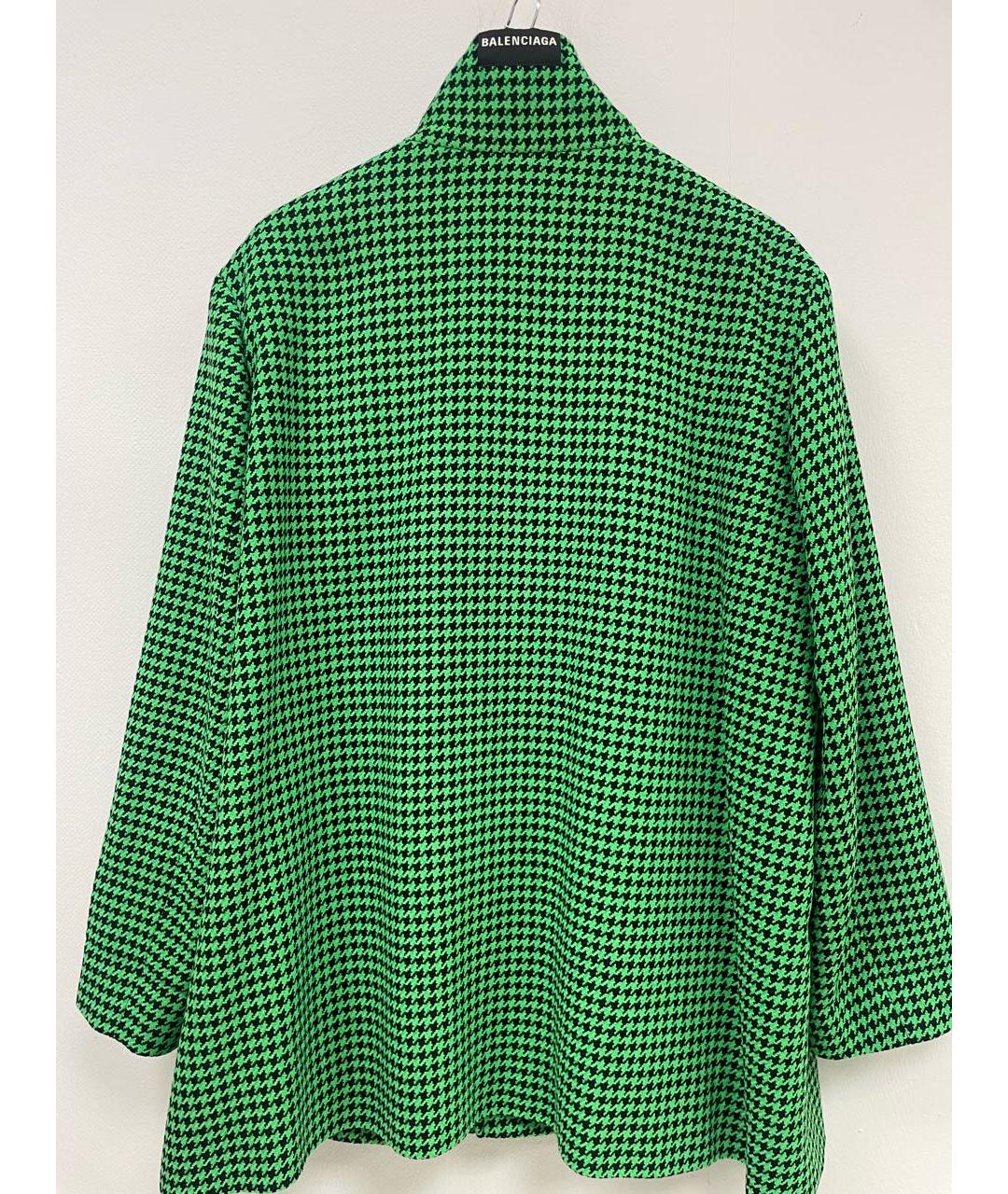 BALENCIAGA Зеленые шерстяное пальто, фото 2