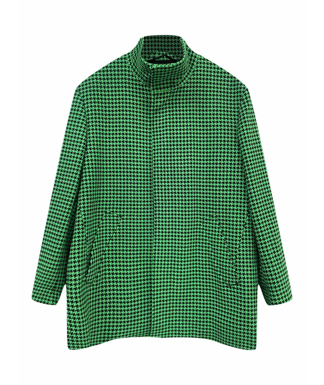 BALENCIAGA Зеленые шерстяное пальто, фото 1