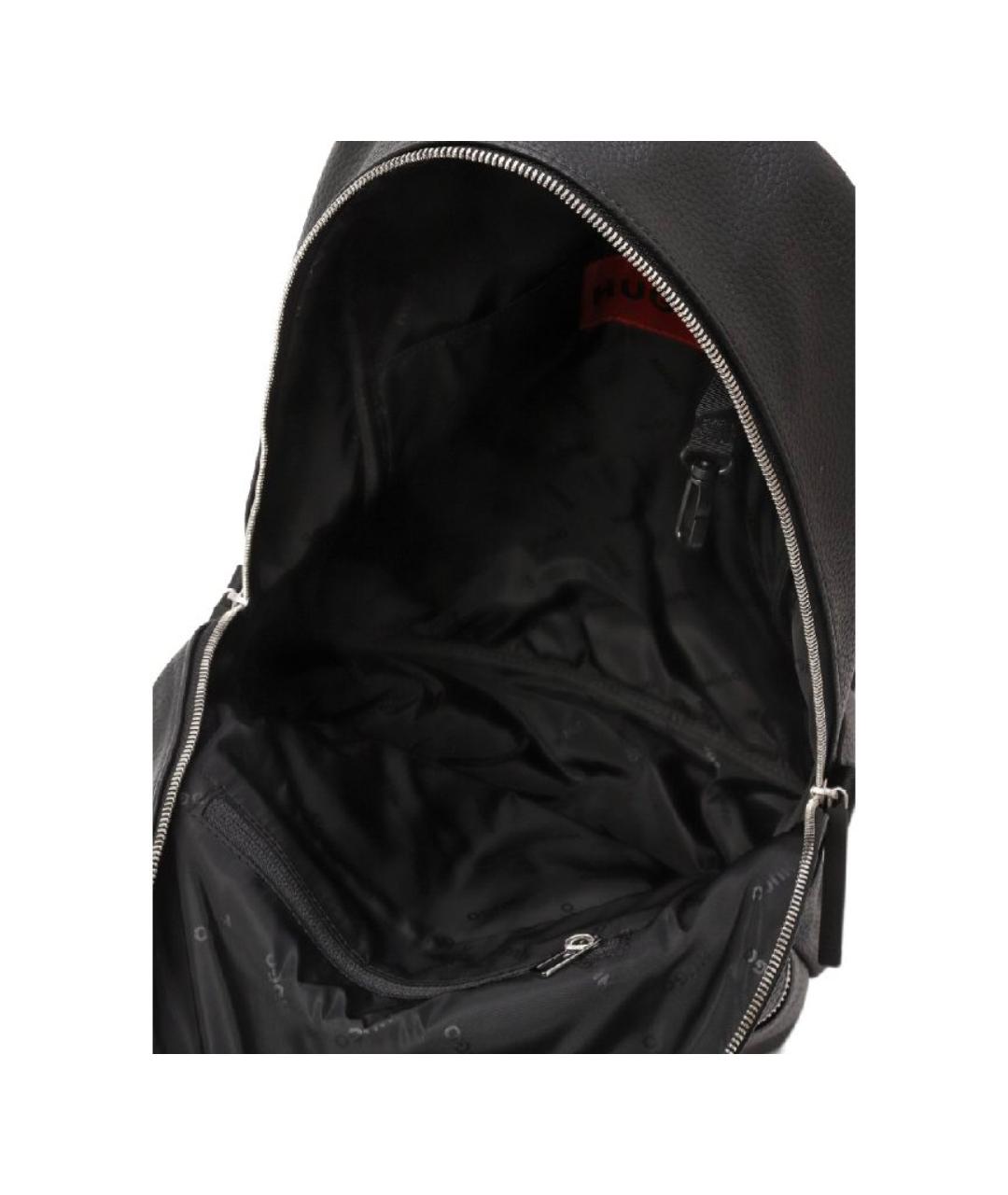 HUGO Черный рюкзак из искусственной кожи, фото 4