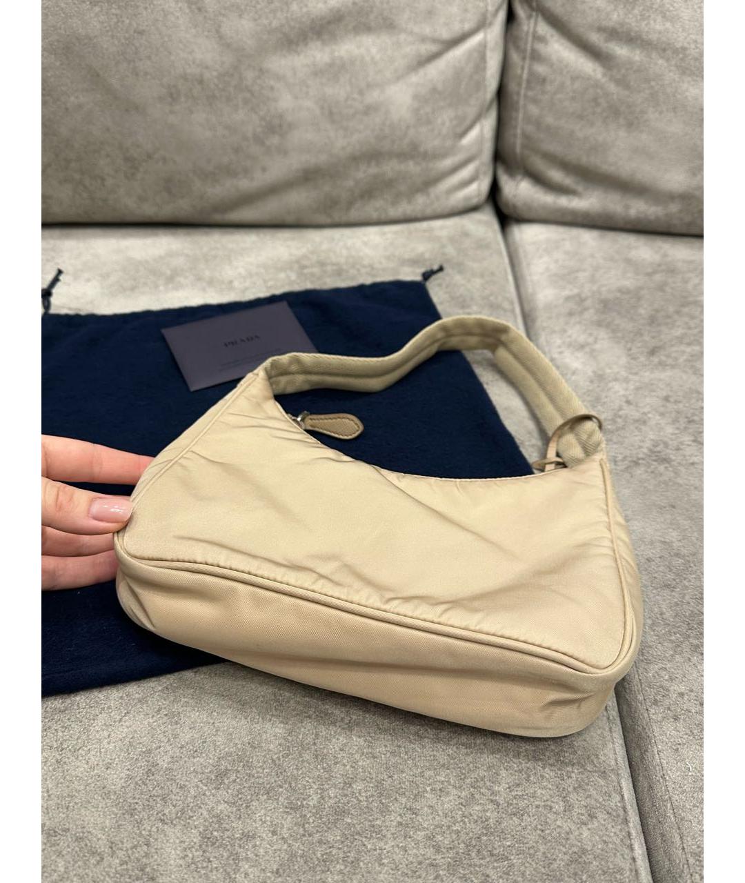 PRADA Бежевая сумка с короткими ручками, фото 2