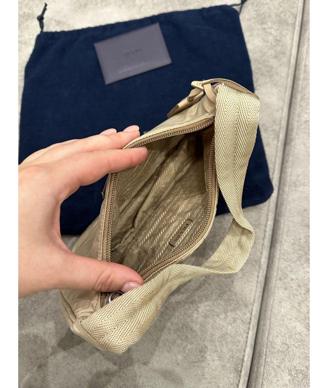 PRADA Бежевая сумка с короткими ручками, фото 3