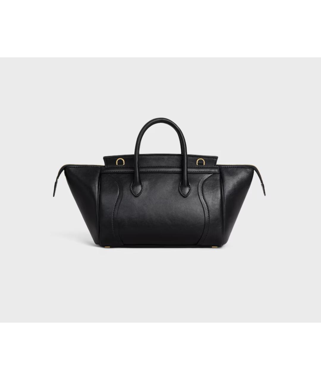 CELINE Черная кожаная сумка с короткими ручками, фото 4