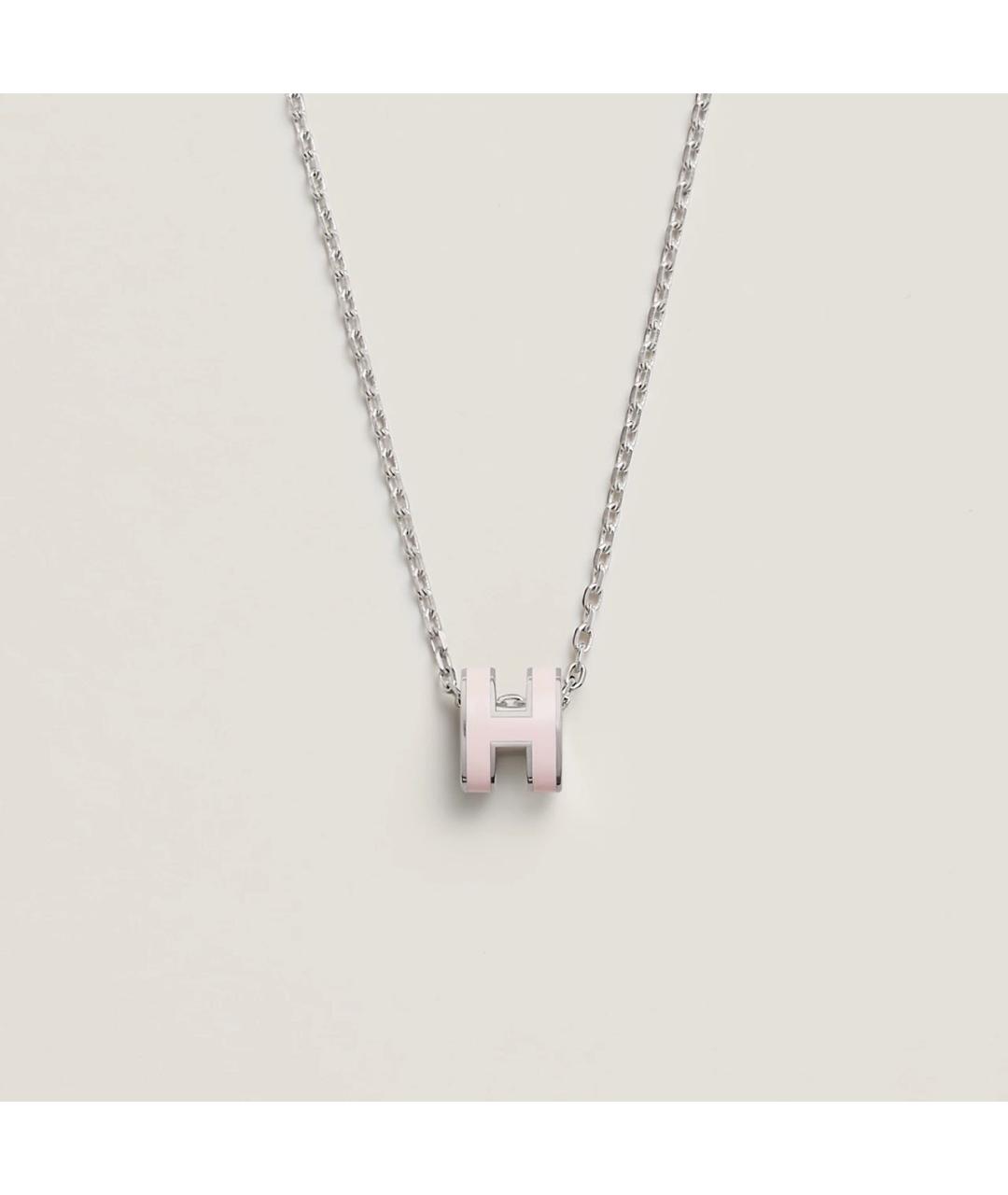 HERMES Розовая металлическая подвеска, фото 3