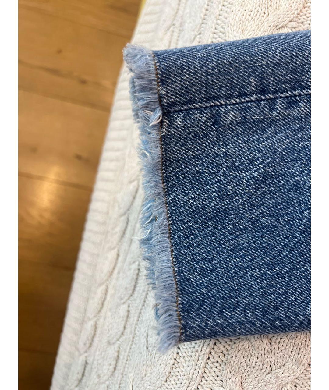 SANDRO Синие хлопковые прямые джинсы, фото 3