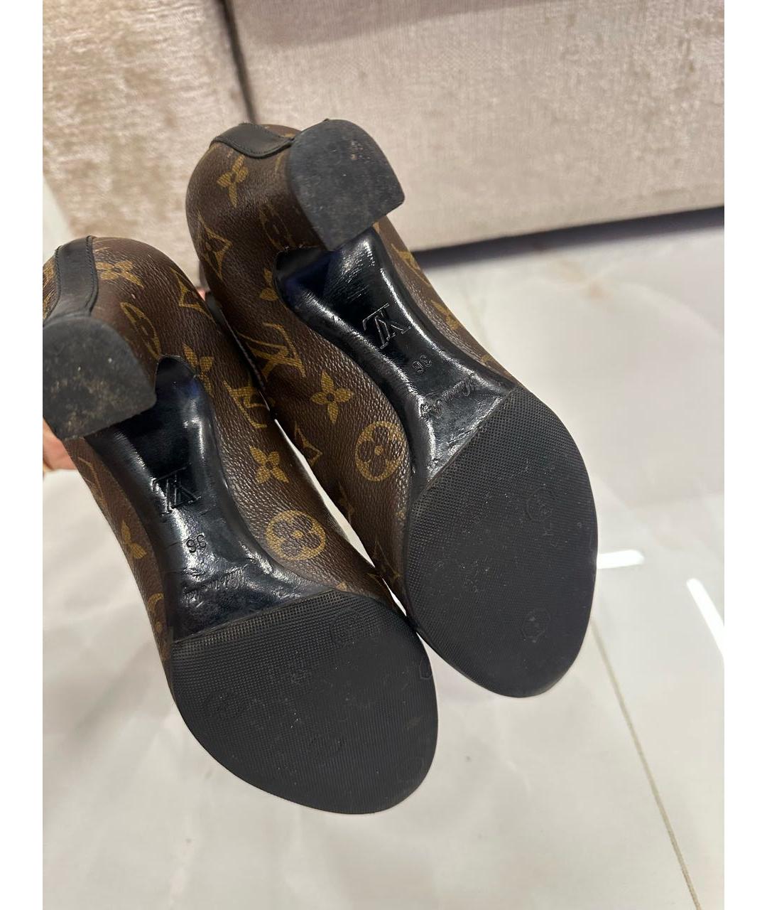 LOUIS VUITTON Коричневые ботильоны, фото 4