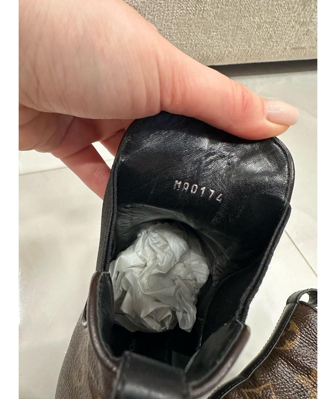 LOUIS VUITTON Коричневые ботильоны, фото 7