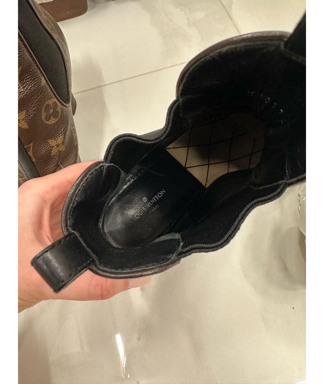 LOUIS VUITTON Коричневые ботильоны, фото 8