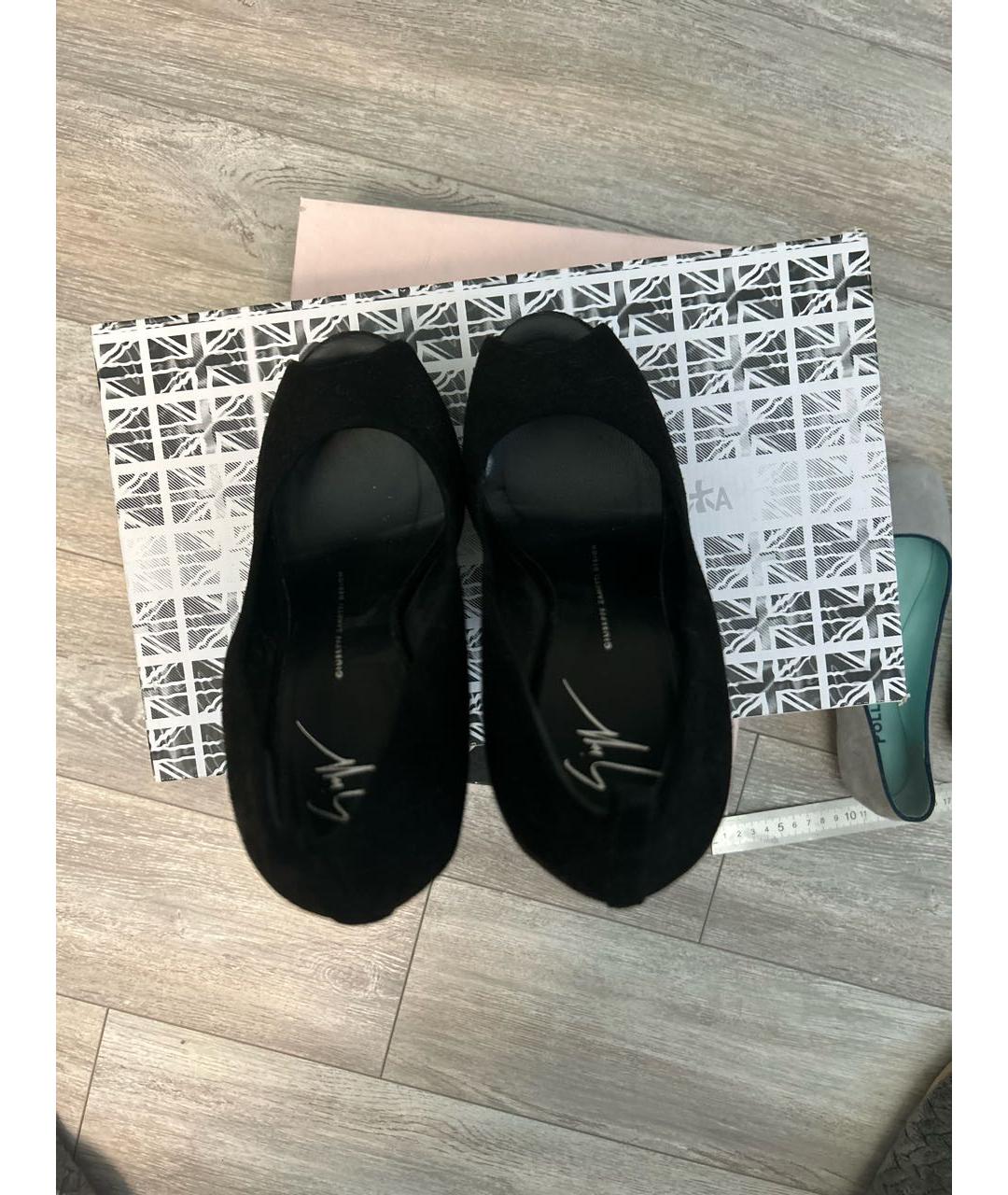 GIUSEPPE ZANOTTI DESIGN Черные замшевые туфли, фото 3