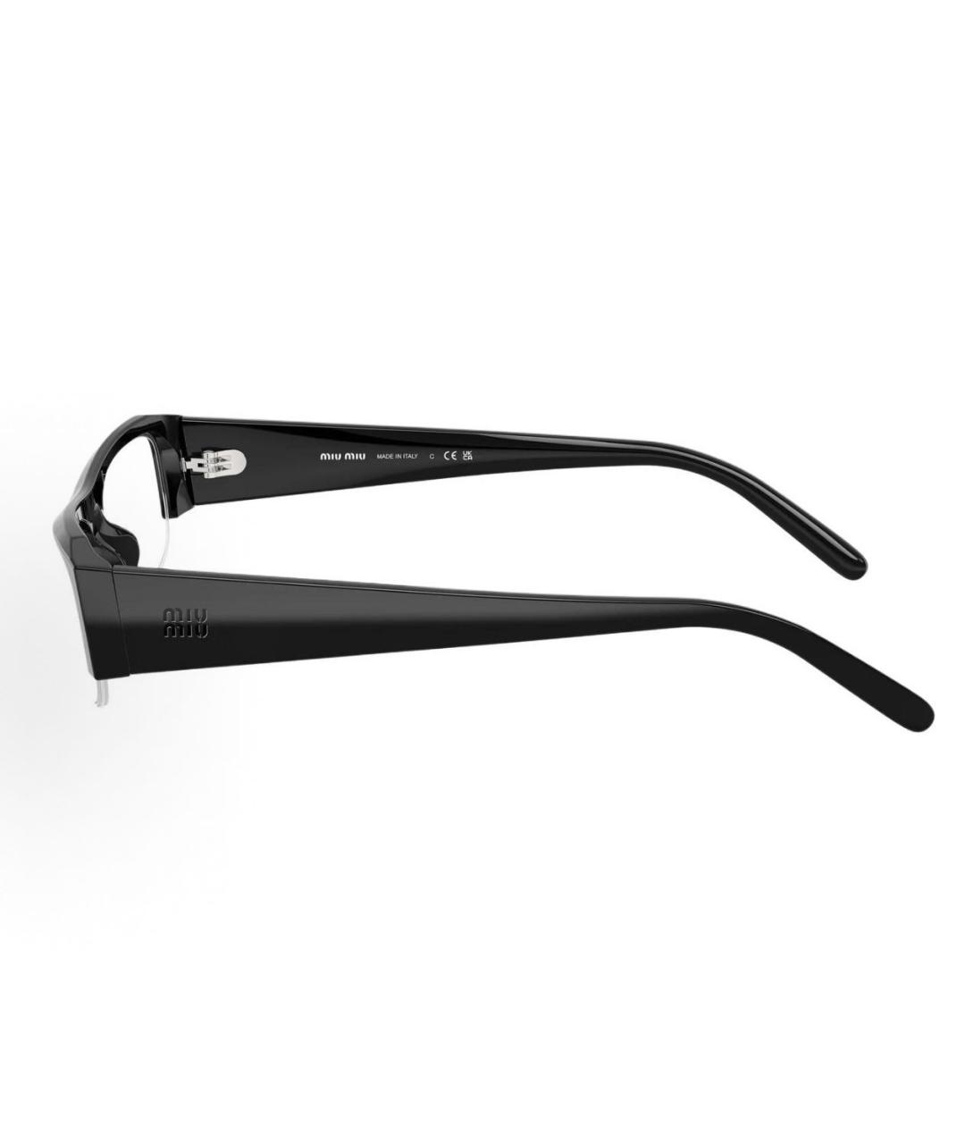 MIU MIU Черные пластиковые солнцезащитные очки, фото 3