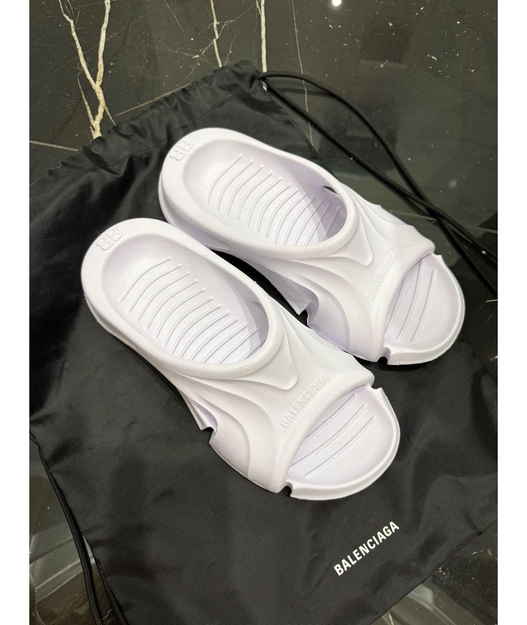 BALENCIAGA Резиновые шлепанцы, фото 8