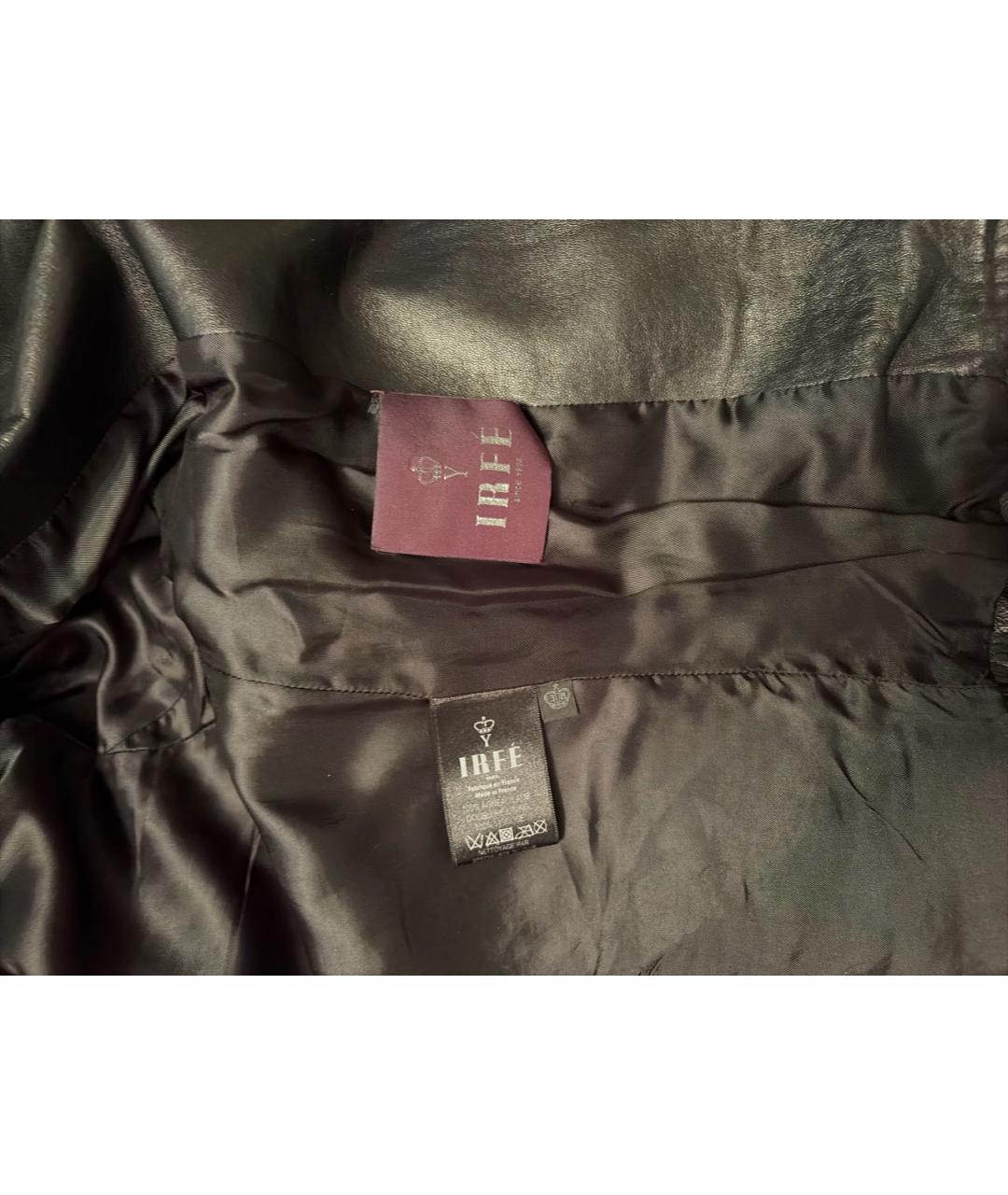 IRFE Черная кожаная куртка, фото 3