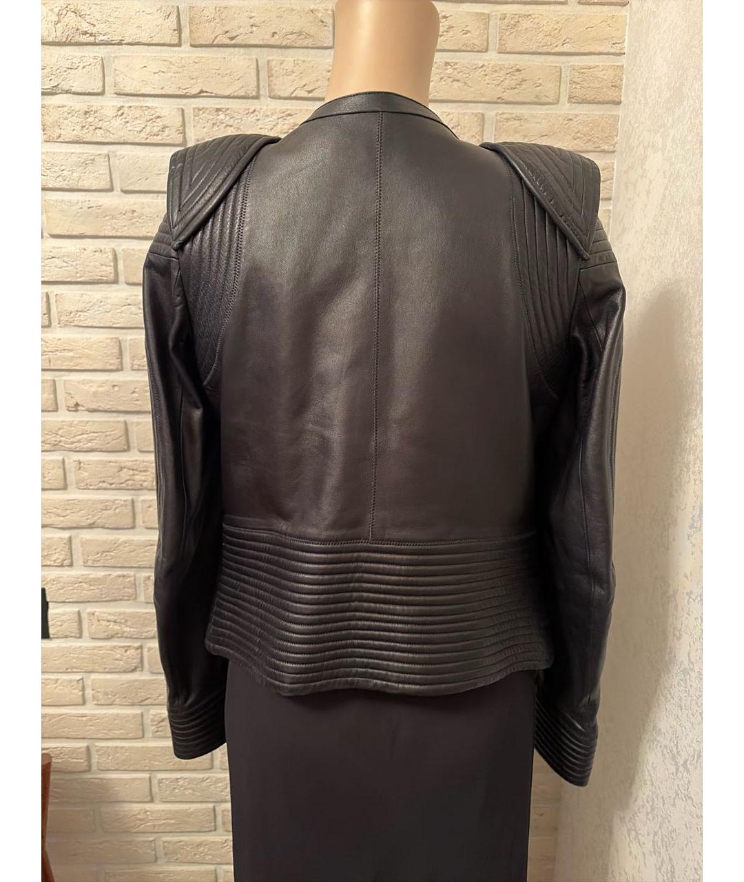 IRFE Черная кожаная куртка, фото 2