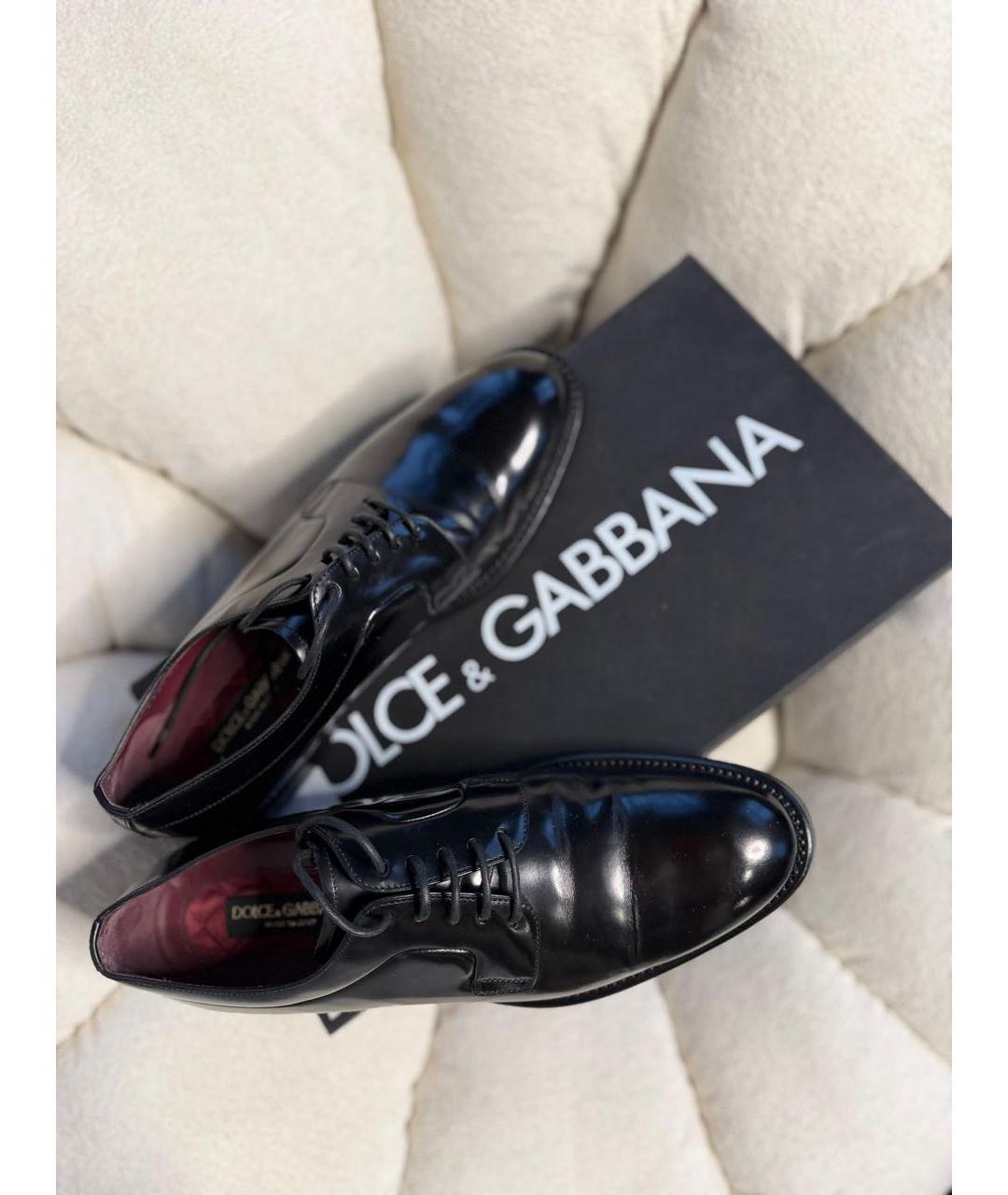 DOLCE&GABBANA Черные туфли из лакированной кожи, фото 4